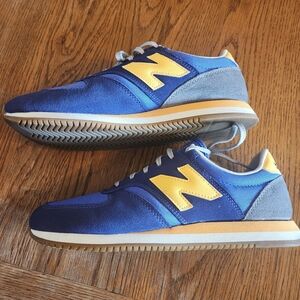 New Balance Blue and Yellow Retro Running Sneakers